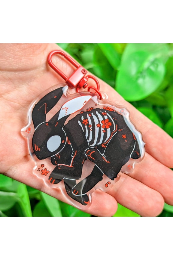 Skeleton Bunny Keychain! (1 keychain)