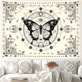 thumbnail image 1 of Skeleton Butterfly Tapestry Pink Skull Hippie Mushroom Plants Tapestry for Bedroom Moon phase Aesthetic Tapestries Wall Hanging for Living Room Dorm, 1 of 6