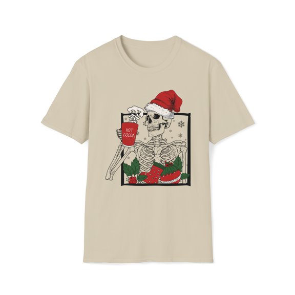Skeleton Christmas, Gildan Unisex Softstyle T-Shirt, Graphic Tee, S-3XL