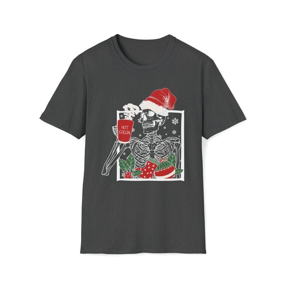 Skeleton Christmas, Gildan Unisex Softstyle T-Shirt, Graphic Tee, S-3XL