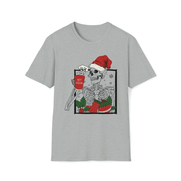 Skeleton Christmas, Gildan Unisex Softstyle T-Shirt, Graphic Tee, S-3XL