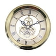 thumbnail image 1 of Skeleton Clock Insert 4" Dial Repair Parts Battery Powered Inlaid Clock Head for Decoration, 1 of 7