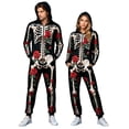 thumbnail image 1 of Skeleton Costume, Adult Onesie Pajamas, Skeleton Onesie Adult, Adult Men & Women Skeleton Halloween Costume Unisex Skeleton Jumpsuit Pajamas Onesie Cozy One Piece Cosplay Party 2026, 1 of 5