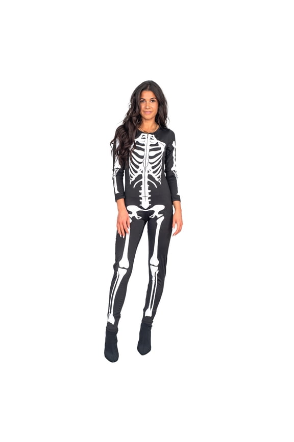 Skeleton Costume Jumpsuit Women's Halloween Costume Glow in the Dark Cosplay