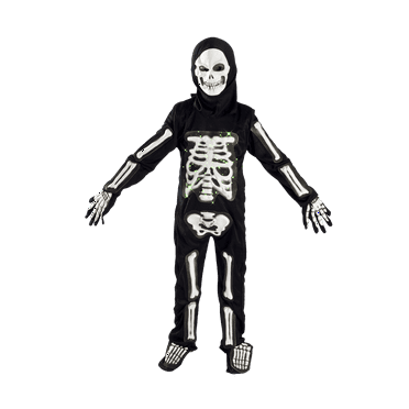 Skeleton Costume for Boys Kids Light up Size M (5-7) L (6-9) (5-7) …