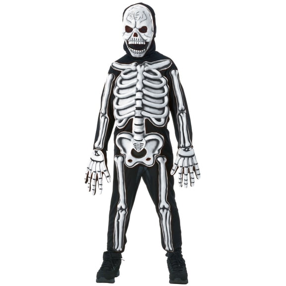 Rubies Glow in the Dark Skeleton Costume for Kids, Boys Small