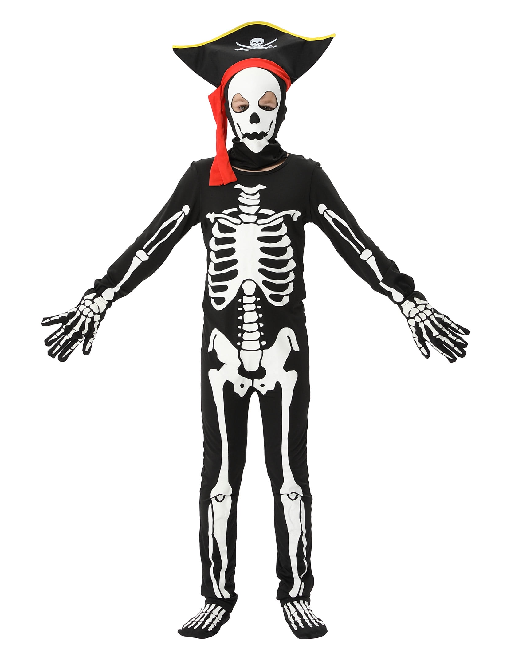 Skeleton Costume for Kids Glow in The Dark, Skeleton Jumpsuit with