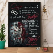 Skeleton Couple I Became Yours You Became Mine Paper Poster No Frame Matte Wall Art Decor 11 x 17 Inch Poster