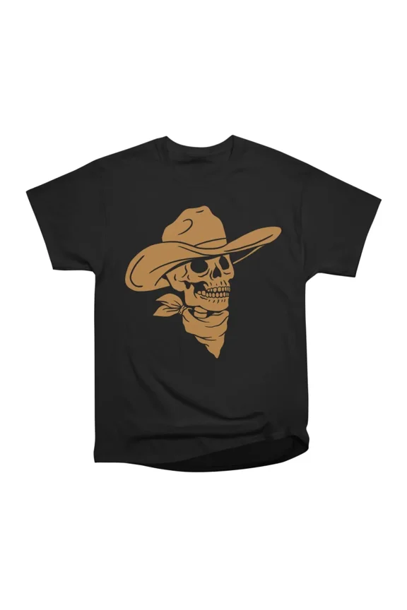 Skeleton Cowboy Golden Version T-Shirt Tee Gift For Him Merch For Her Apparel For Friend