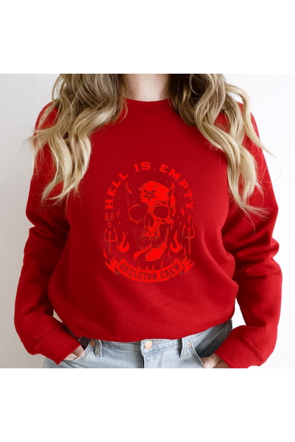 Skeleton Crew Horror Creepy Graphic Tee, Funny Pirate Bones SW19372 Unisex Sweatshirt, Up to Size 5XL