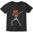 thumbnail image 1 of Skeleton Dabbing Shirt Floss Dance Pumpkin Halloween Youth Kids Tshirt, 1 of 6