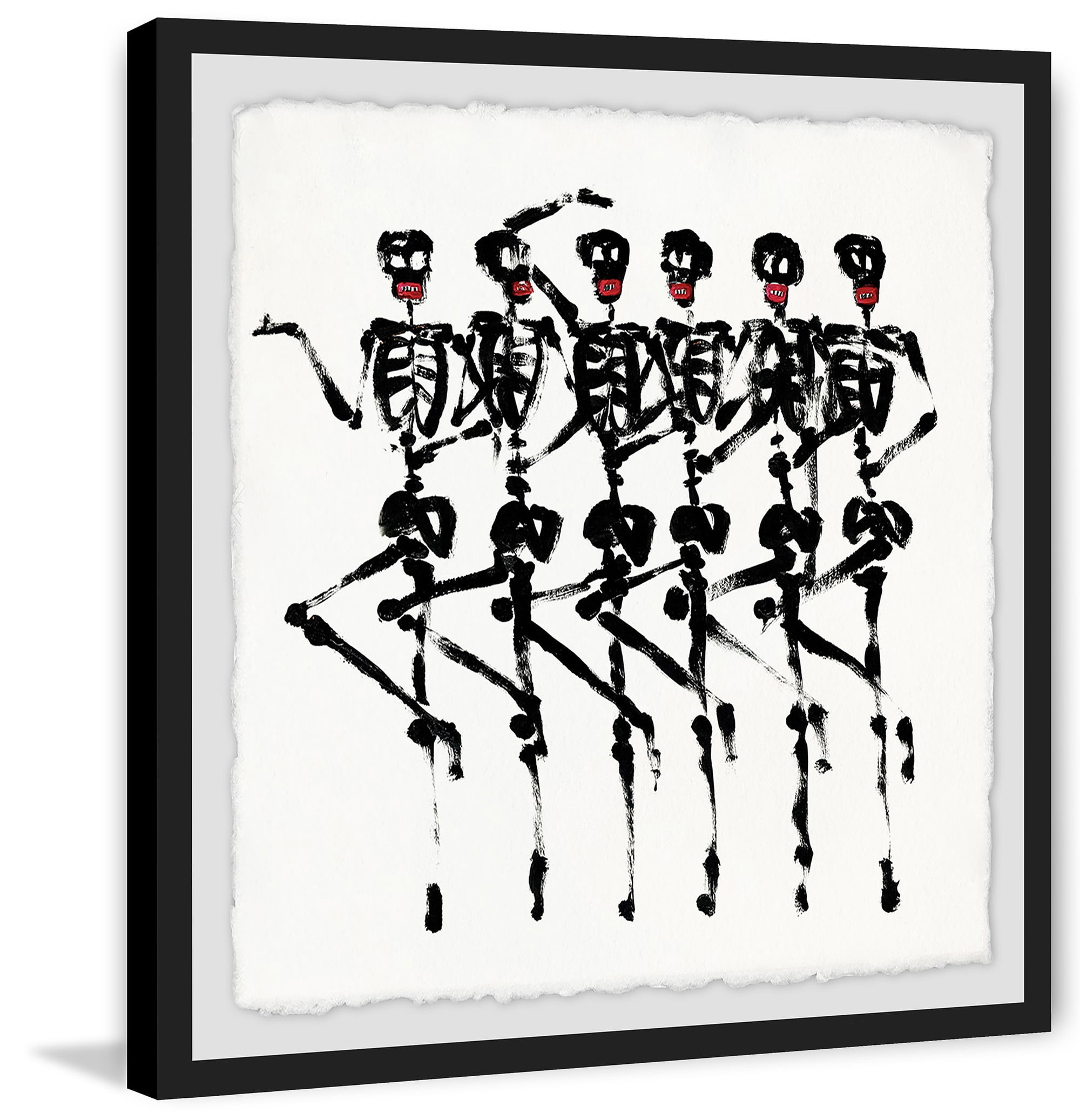 Skeleton Dance Framed Painting Print
