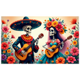 thumbnail image 1 of Skeleton Decoration Day of the Dead Fiesta Flowers Indoor Celebration for Party Event Decor Art Festival, 1 of 9