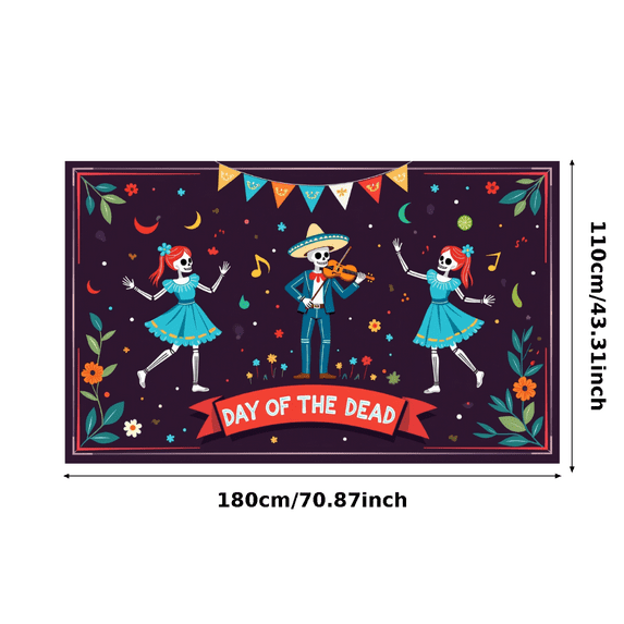 Skeleton Decoration Day of the Dead Skull Design RIP Tombstone Halloween for Party Decoration Indoor Event Celebration