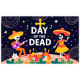 thumbnail image 1 of Skeleton Decoration Day of the Dead Skull Design RIP Tombstone Halloween for Party Decoration Indoor Event Celebration, 1 of 7