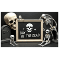 thumbnail image 1 of Skeleton Decoration Day of the Dead Skull Design RIP Tombstone Halloween for Party Decoration Indoor Event Celebration, 1 of 8