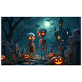 thumbnail image 1 of Skeleton Design Halloween Party Decoration Spooky Night Gothic Theme Graveyard Backdrop for Halloween Party Indoor Decoration Costume Party, 1 of 9