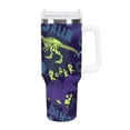 thumbnail image 1 of Skeleton Dinosaur T-Rex 40 Oz Tumbler with Handle and Straw Lid, Stainless Steel Insulated Travel Coffee Mug, Vacuum Insulated Water Bottle for Home, Office, Car, Keep Hot/Cold for Hours, 1 of 8