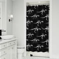 thumbnail image 1 of Skeleton Dinosaurs Labels Shower Curtain 36"x72" ,Bathroom Decorative Shower Curtains Set with 12 Hooks,Modern Waterproof Washable Shower Curtain, 1 of 6