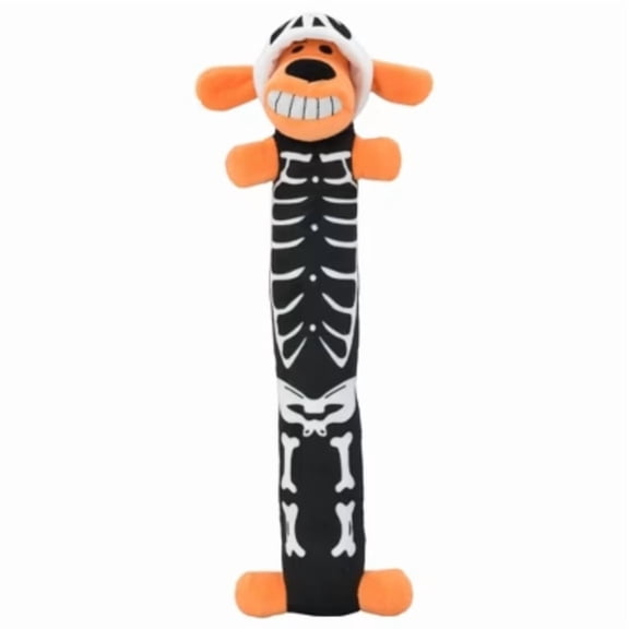 Skeleton Dog Interactive Plush Toy - Orange