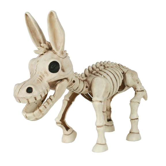 Skeleton Donkey Decoration 9.5" Tall Plastic Halloween Decor