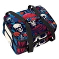 thumbnail image 1 of Skeleton Double Layered Insulated Lunch Bag with Two Compartments, Large Capacity, Handheld Portable, 7.1x11.4x16.1 Inches, 1 of 6