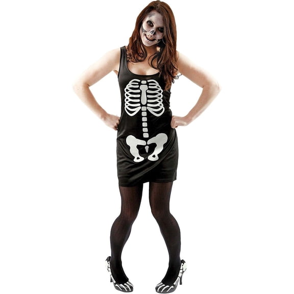 Skeleton Dress Adult Costume - Large