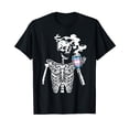 thumbnail image 1 of Skeleton Drinking Coffee Trans-gender Pride Skull LGBTQ Ally T-Shirt, 1 of 5