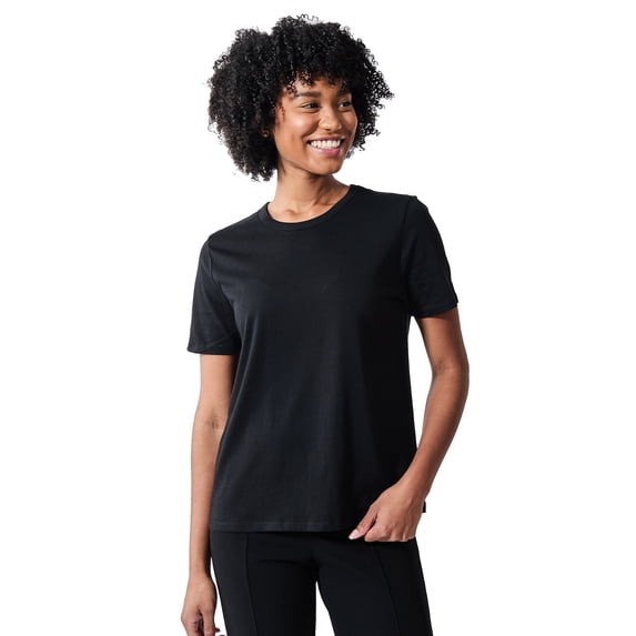 Skeleton Drinking Wine One More Year Women's Black Crew Neck Short Sleeve Crop Tee-3XL