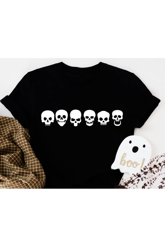 Skeleton Evolution Halloween Shirt - Funny Skull Graphic Tee - Goth Clothing, Spooky Skeleton Lover Gift, Skull Anatomy Shirt for Fall