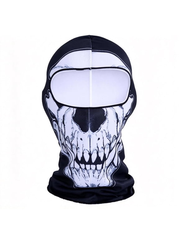 Skeleton Face Balaclava Windproof Ski Mask Full Coverage For Winter Motorcycling Halloween Skiing Men Women Warm Cover