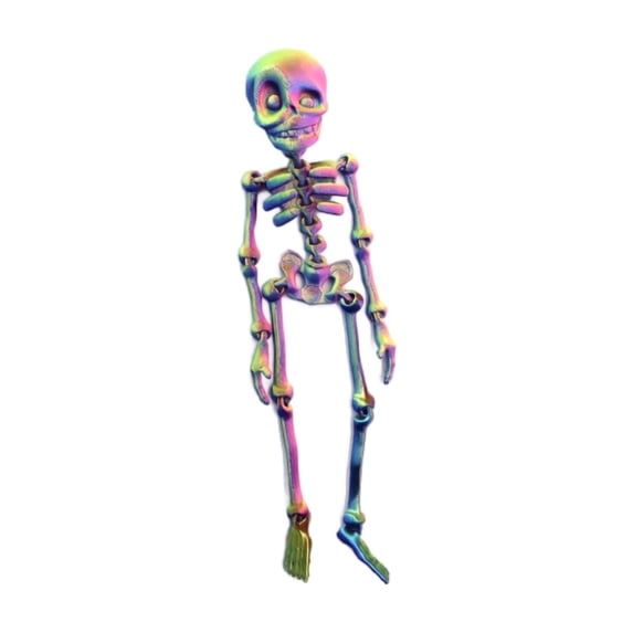 Skeleton Figurine Colorful Articulated Single Piece Halloween Home Decor