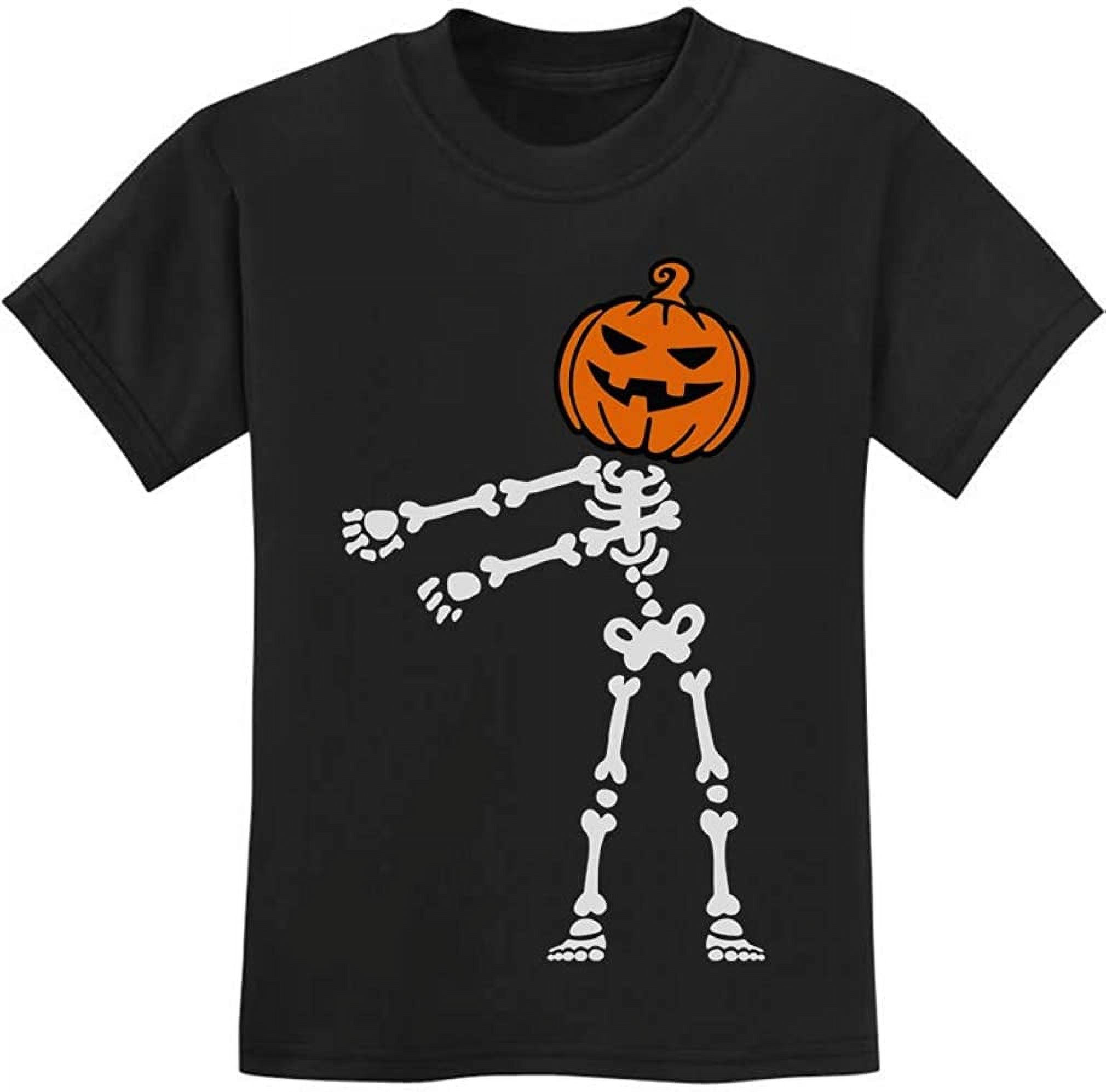 Skeleton Floss Dance Pumpkin Dab Shirt Halloween Shirts for Kids Boys