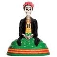 thumbnail image 1 of Skeleton Frida Kahlo Mexican Painter Day of the Dead Dia de Los Muertos Figurine, 1 of 1