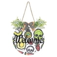 thumbnail image 1 of Skeleton Fruit Welcome Sign for Front Door Wreath Door Sign for Farmhouse Porch Decoration Indoor Outdoor, 1 of 7
