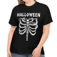 thumbnail image 1 of Skeleton Funny Halloween Shirts for Women Plus Size 1X 2X 3X 4X 5X Skeleton Halloween Costumes for Plus Size Women, 1 of 7