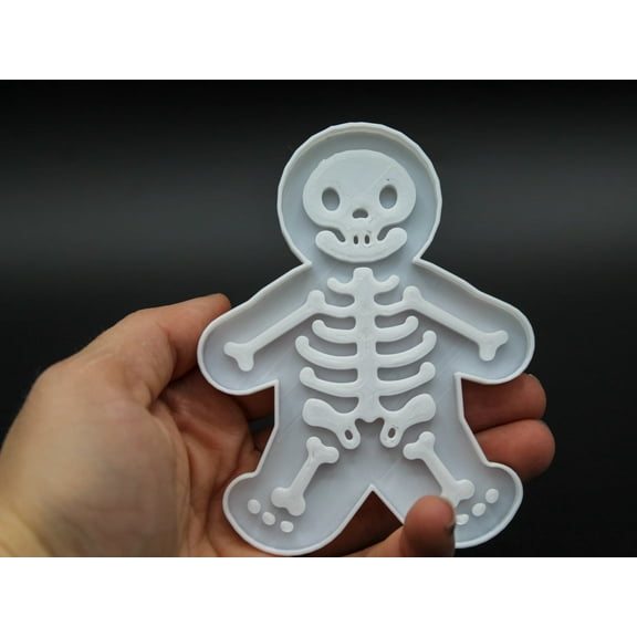 Skeleton Gingerbread Cookie, Fondant, Playdough Cutter