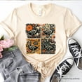 thumbnail image 1 of Skeleton Goose Patchwork T-Shirt, Floral Halloween Tee for The Spooky Season, 1 of 6