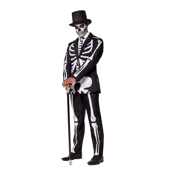 Suitmeister Men's Suits Skeleton Grunge Black - L Black