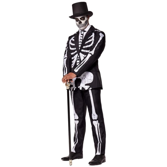 Suitmeister Men's Suits Skeleton Grunge Black - M Black