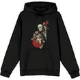 thumbnail image 1 of Skeleton Guitarist Adult Black Long Sleeve Hoodie-XS, 1 of 6