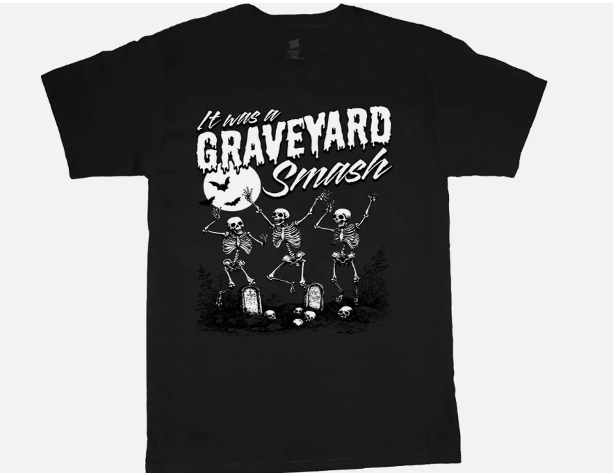 Skeleton Halloween Costume Tshirt Mens Graphic Tees Graveyard