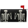 thumbnail image 1 of Skeleton Halloween Mailbox Cover Magnetic Mailboxes Wraps Letter Post Box Cover Decorative Large Oversize 21x25 in Garden Yard Decor, 1 of 6