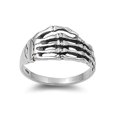 thumbnail image 1 of Skeleton Hand 925 Sterling Silver Ring, 1 of 2