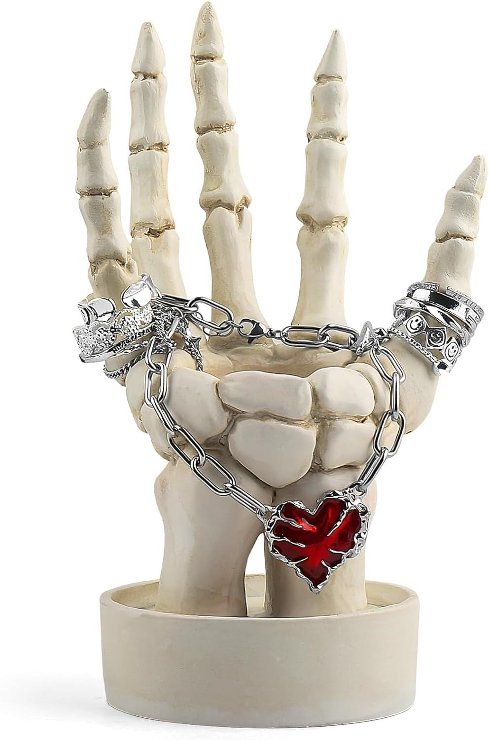 Skeleton Hand Centerpiece with Candle Groove for Gothic Halloween Decor