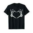 thumbnail image 1 of Skeleton Hand Heart Halloween Funny Bones Love T-Shirt, 1 of 5