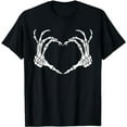 thumbnail image 1 of Skeleton Hand Heart Halloween Funny Bones Love T-Shirt, 1 of 5