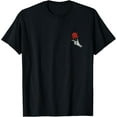 thumbnail image 1 of Skeleton Hand Holding A Red Rose T-Shirt, 1 of 3