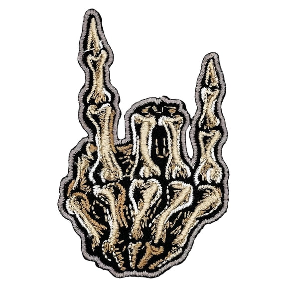 Skeleton Hand Iron On Patch Embroidered Sew On Patches For Clothing, Jeans, Jackets, Backpacks, Hoodies Gothic Horror Applique Embroidery Patch For Tote Bags, Dresses