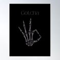 thumbnail image 1 of Skeleton Hand "Okay/Gotcha" Symbol Poster Wall Art, Modern Wall Decor For Living Room Bedroom, 8x12 UNFRAMED, 1 of 3